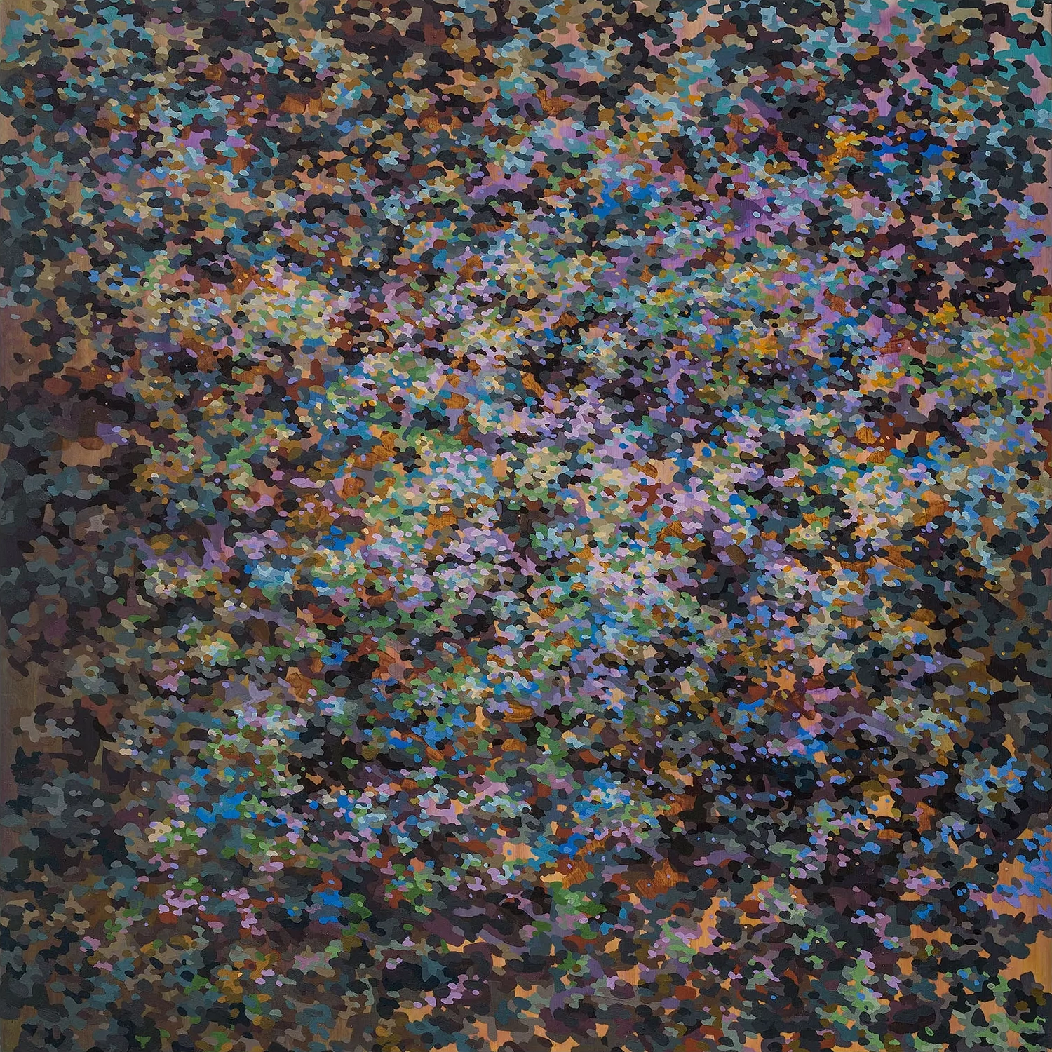 Disruption of Declination — oil and cold wax on Baltic birch panel