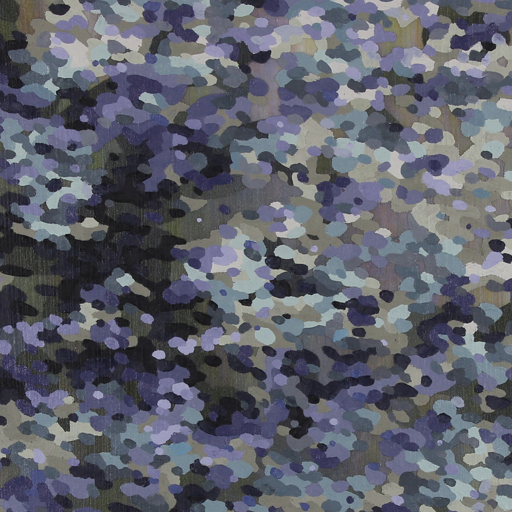 Objective Collisions — oil and cold wax on Baltic birch panel
